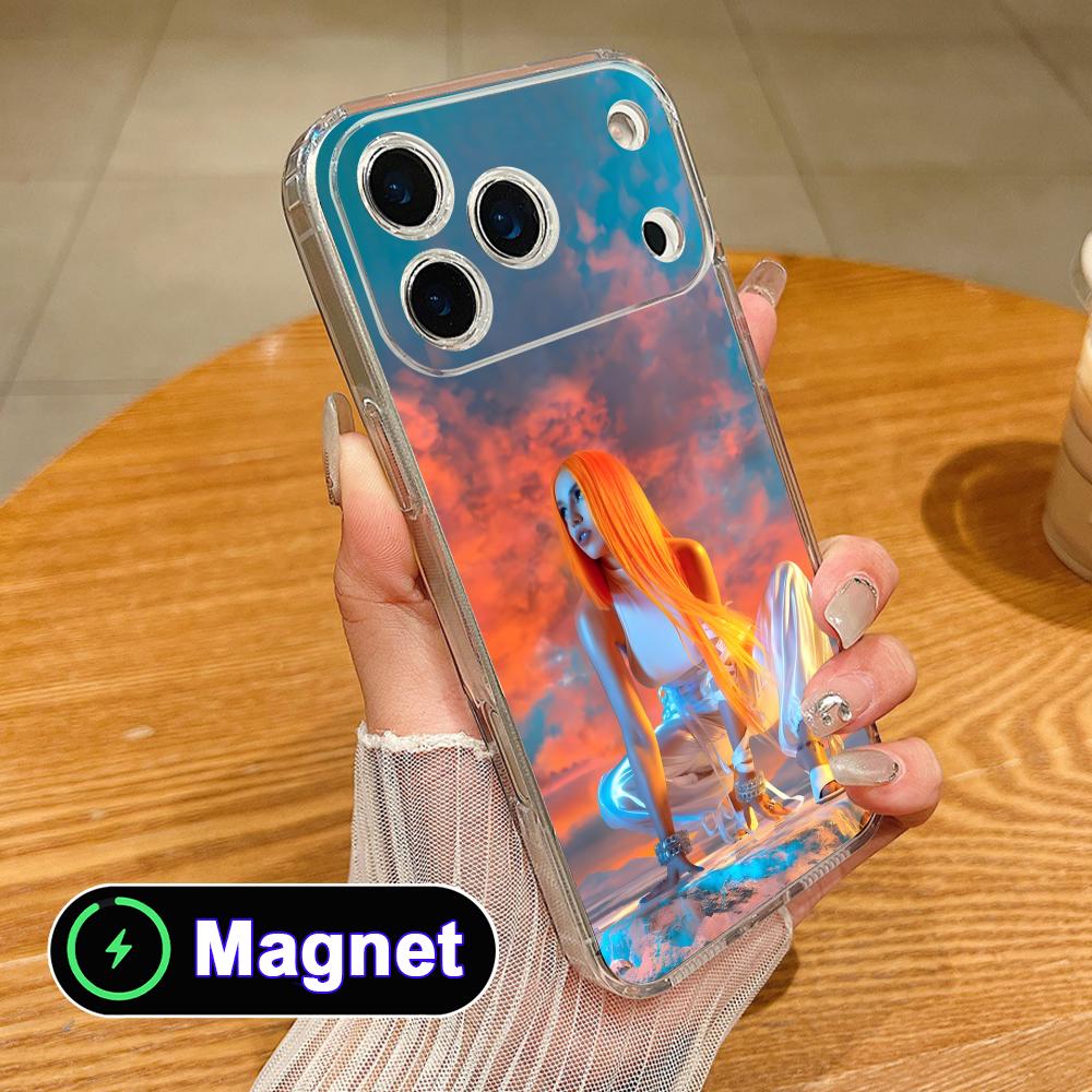 Fashion Ava Max Clear TPU Magsafe Mobile Phone Case for iPhone 17 16 15 14 13 12 11 Air Pro Max Plus Mini Colorful Cover