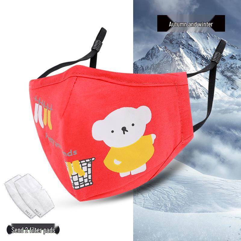 

Kids Flannel Cartoon Mask - Warm, Breathable, Anti-Freeze, Outdoor Cold Protection for Boys and Girls One Size (5-10 years)