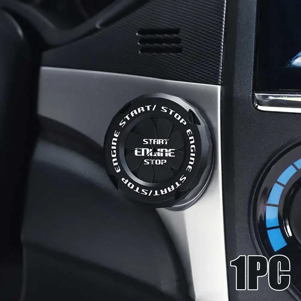 1x Car Interior Accessories Car Engine Start Stop Styling Switch Decoration Cover Car Engine Ignition Push Button Protection Cap