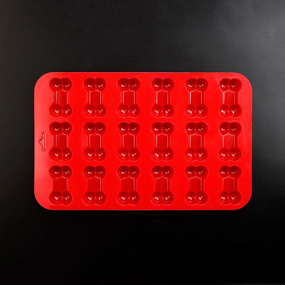 Silikon Welt Hundeknochen Silikon Schokoladenformen Haustier Leckerli Kekse Süßigkeiten Kuchen Backform Eiswürfelform Feuerlack Wachspartikelform
