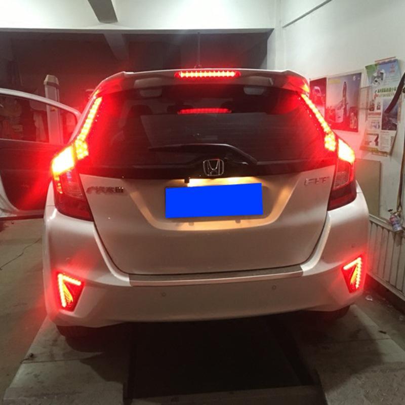 For Honda Fit 2014-2020 Rear Spoiler No-Drill RS Roof Spoiler with Light GK5