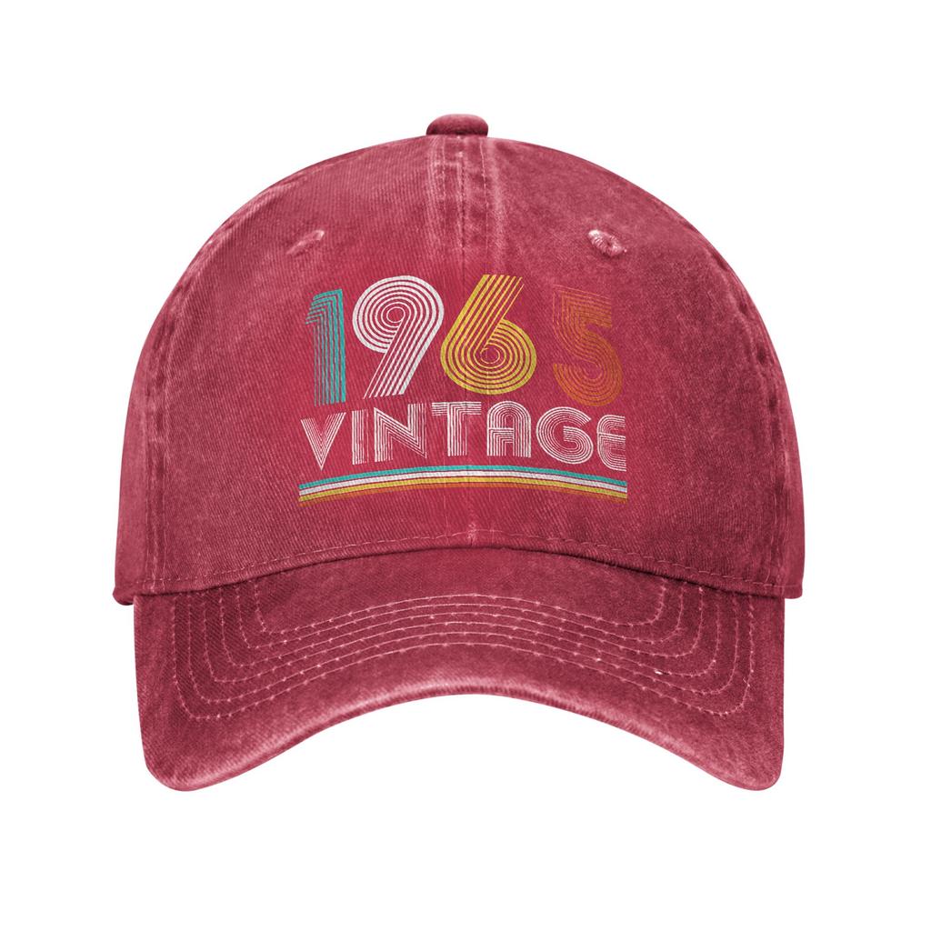 Vintage 1965 Geburtstag Retro 60. Sonne Baseballkappe Lustiges Paar Damen Gewaschen Hip Hop Hüte Sonnenschutz Druck Jagd Baseballkappen
