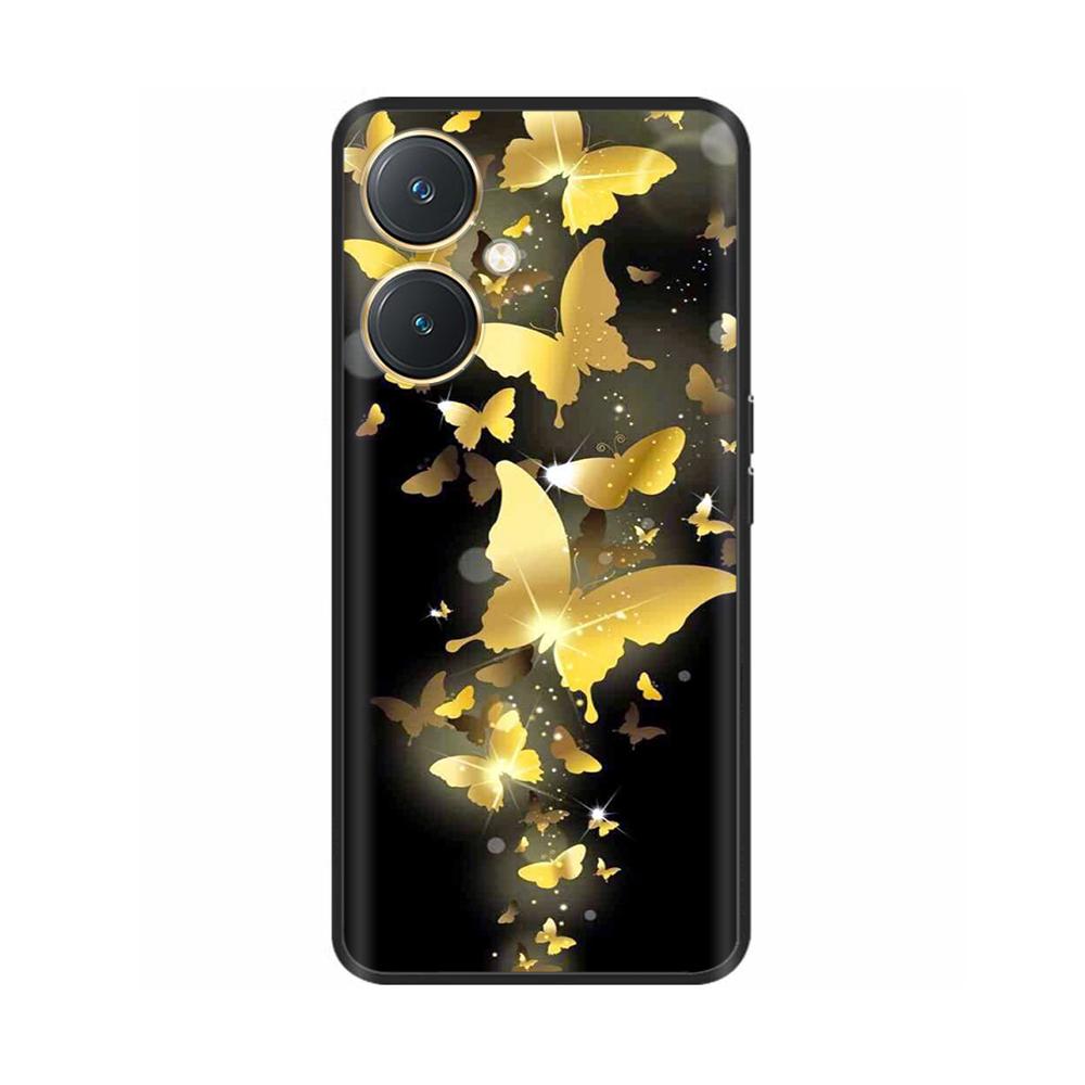 For Vivo Y27 Case Black Cover Skull Wolf Silicone Soft Back Cases For Vivo Y27 5G Phone Case VivoY27 Y 27 2023 Protective Shell