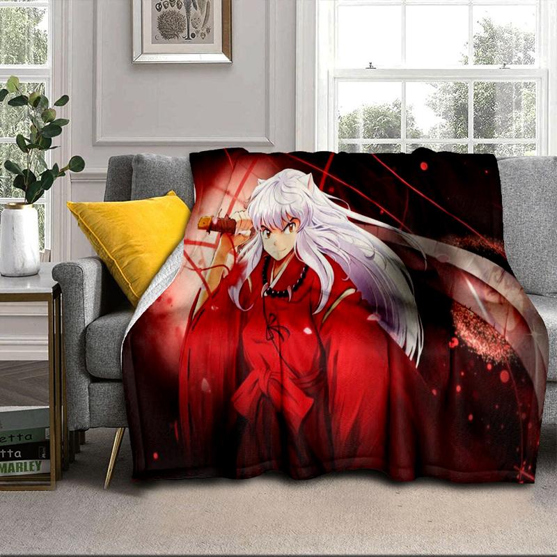 Anime Sessho-maru Blanket Flannel Blanket for Bed, Sofa, Camping, Hiking, Picnic Essentials, Gift for Family Fan Gifts