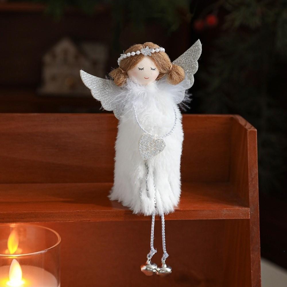Cute Plush Angel Pendant Handmade Craft Christmas Tree Ornament  Xmas Gift