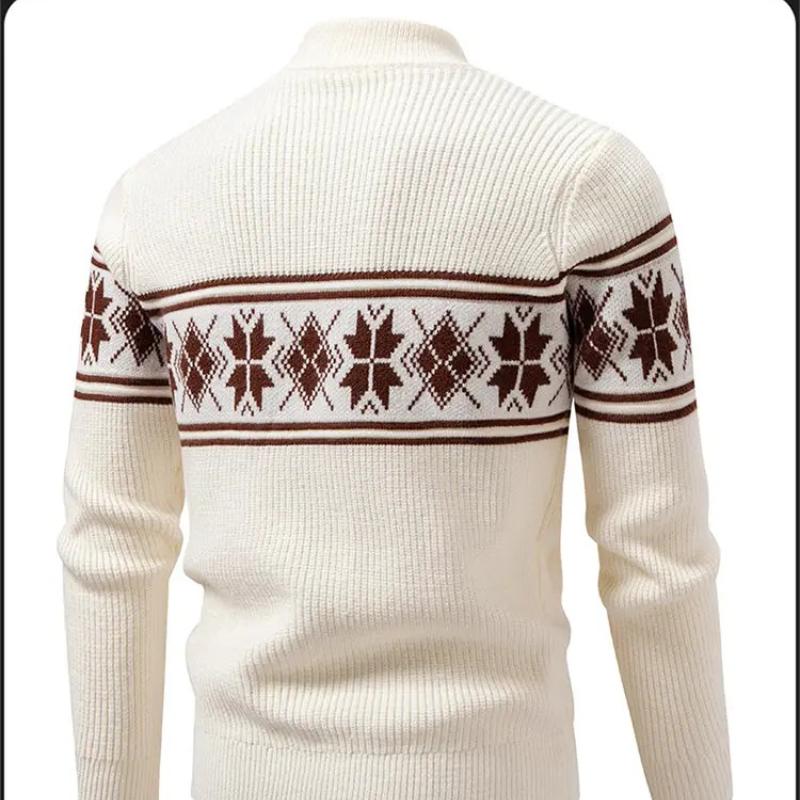 Man Designer Sweater Luxury Christmas Snowflake Pattern Pullovers Autumn 2025 Warm Clothes Mens Designer Sweaters Pull Homme 4XL