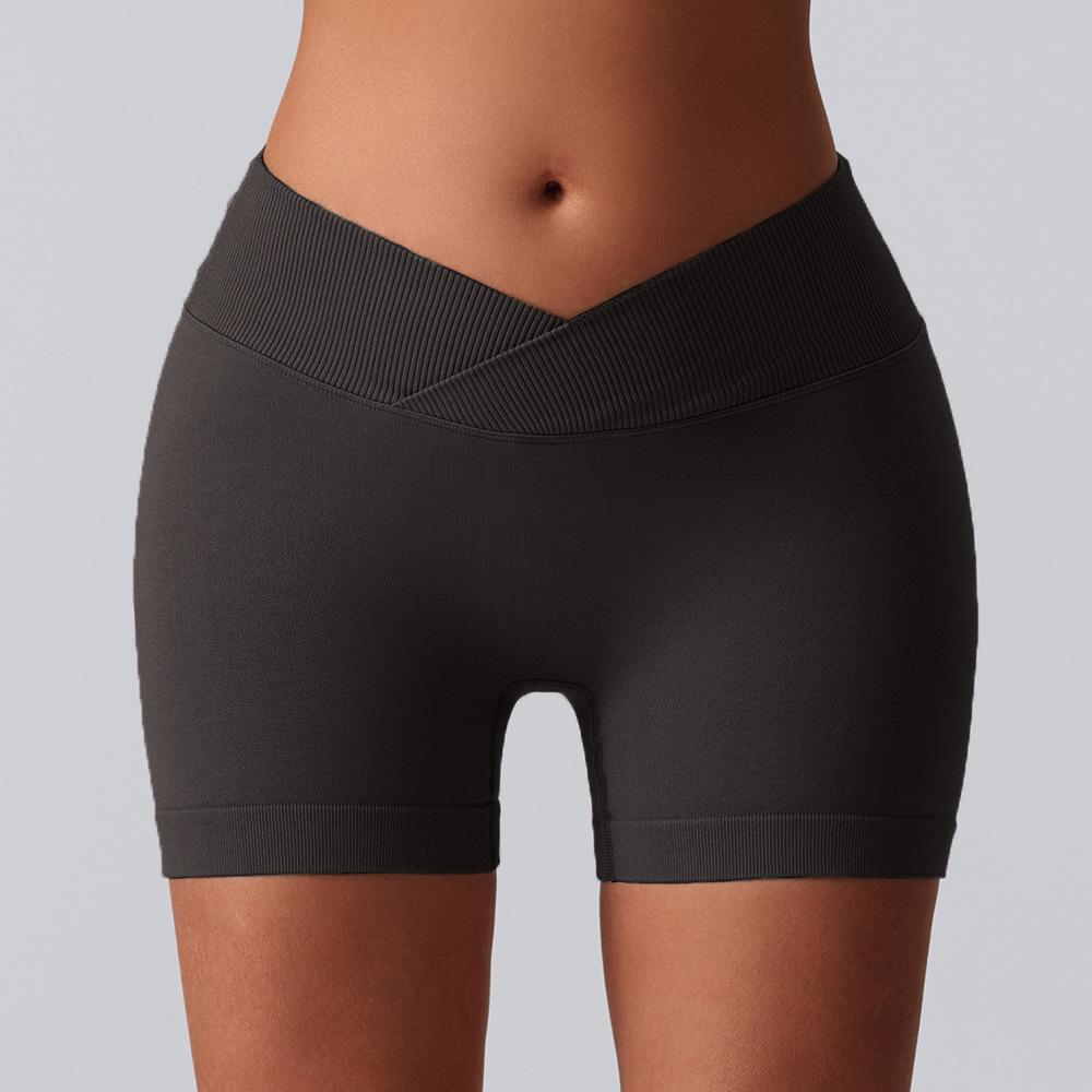 Outdoor Hip Lifting Dreiteilige Yoga-Shorts Hohe Taille Fitnesshosen Sport-Laufshorts Damen Yoga-Kleidung Schnelltrocknende Shorts Damen