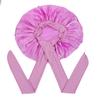 Women's Satin Sleep Cap with Elastic Ribbon - Large Hair Protection Cap for Home Use