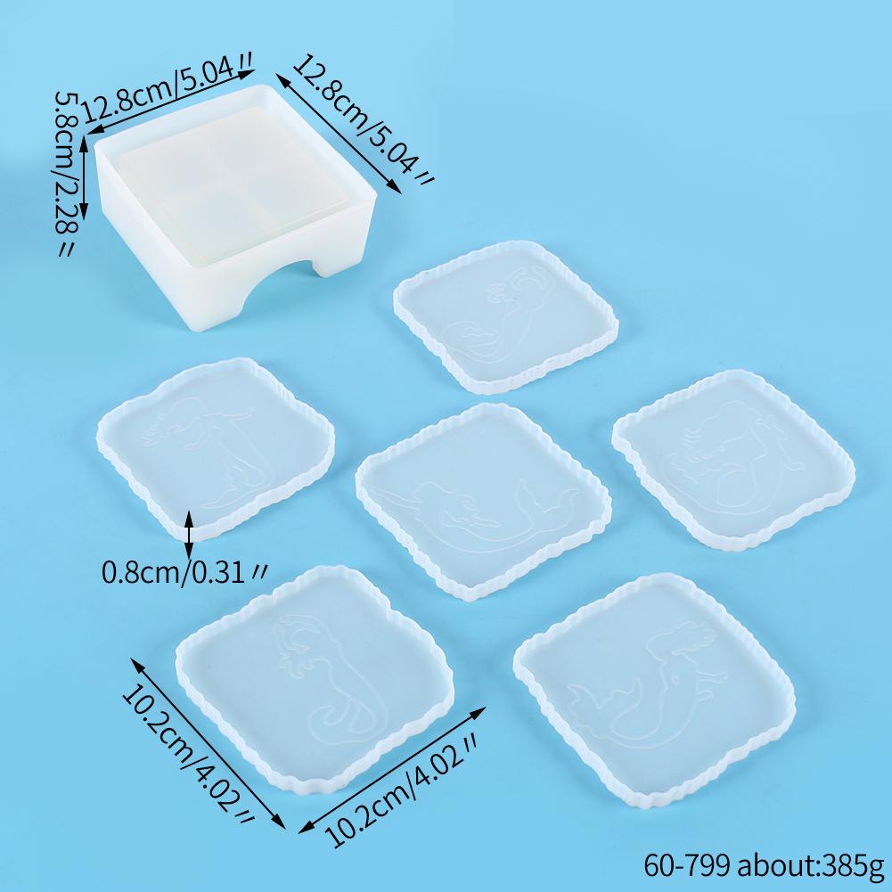 

Подставка под стакан из силиконовой смолы, коробка для хранения подставок, круглая, квадратная, восьмиугольная, форма для изготовления подставок под стаканы своими руками