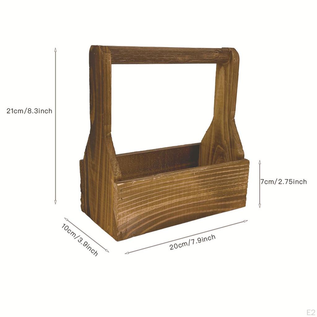 Planter with Handles Rustic Simple Elegant Stable Garden Decor Plant Pot for Desktop Office