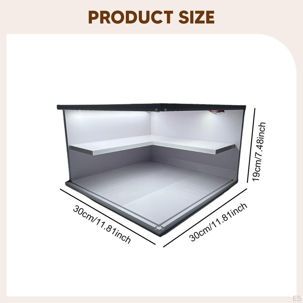 Diecast Auto Vitrinenständer Handwerk mit Sockel Klare Vitrine LED für Schmuck Handwerk