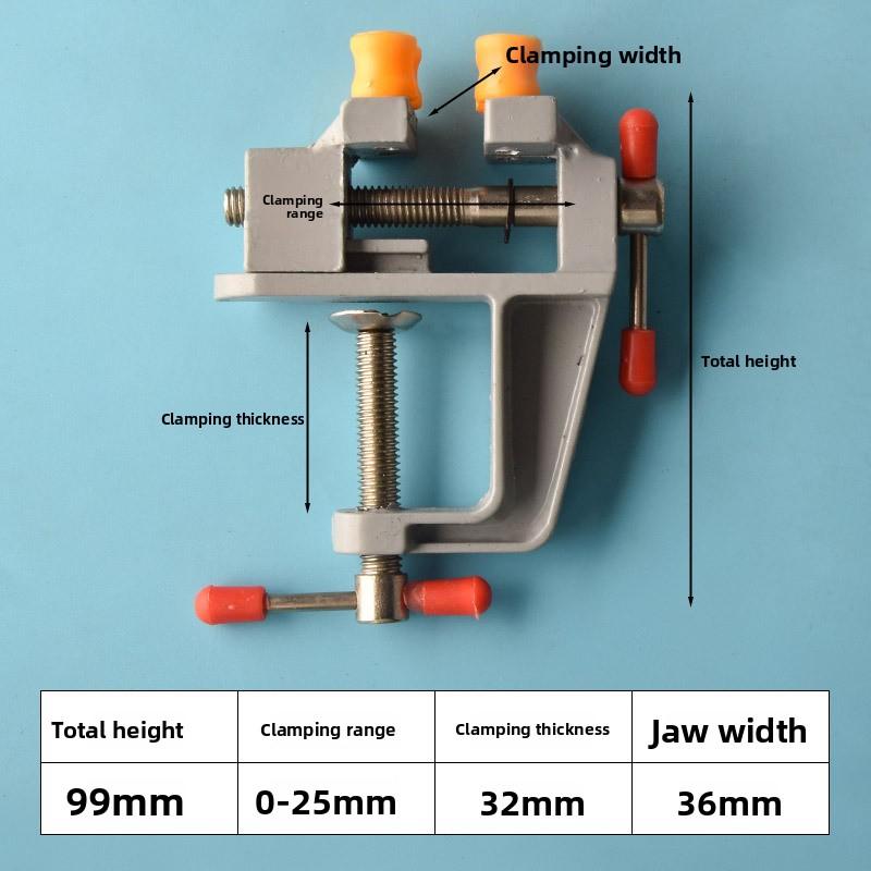 0-30mm Aluminum Mini Bench Vise Muliti-Funcational Miniature Small Jewelers Hobby Clamp On Table Flat Pliers Tool Vice