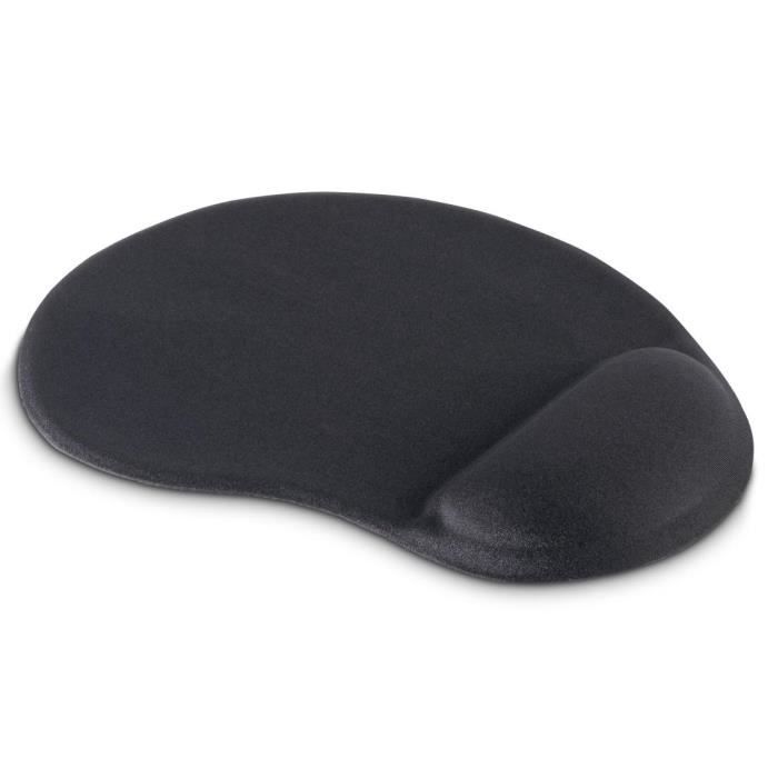 Tapis de souris - hama - ergo - mousse à mémoire de forme - repose-main ergonomique - noir