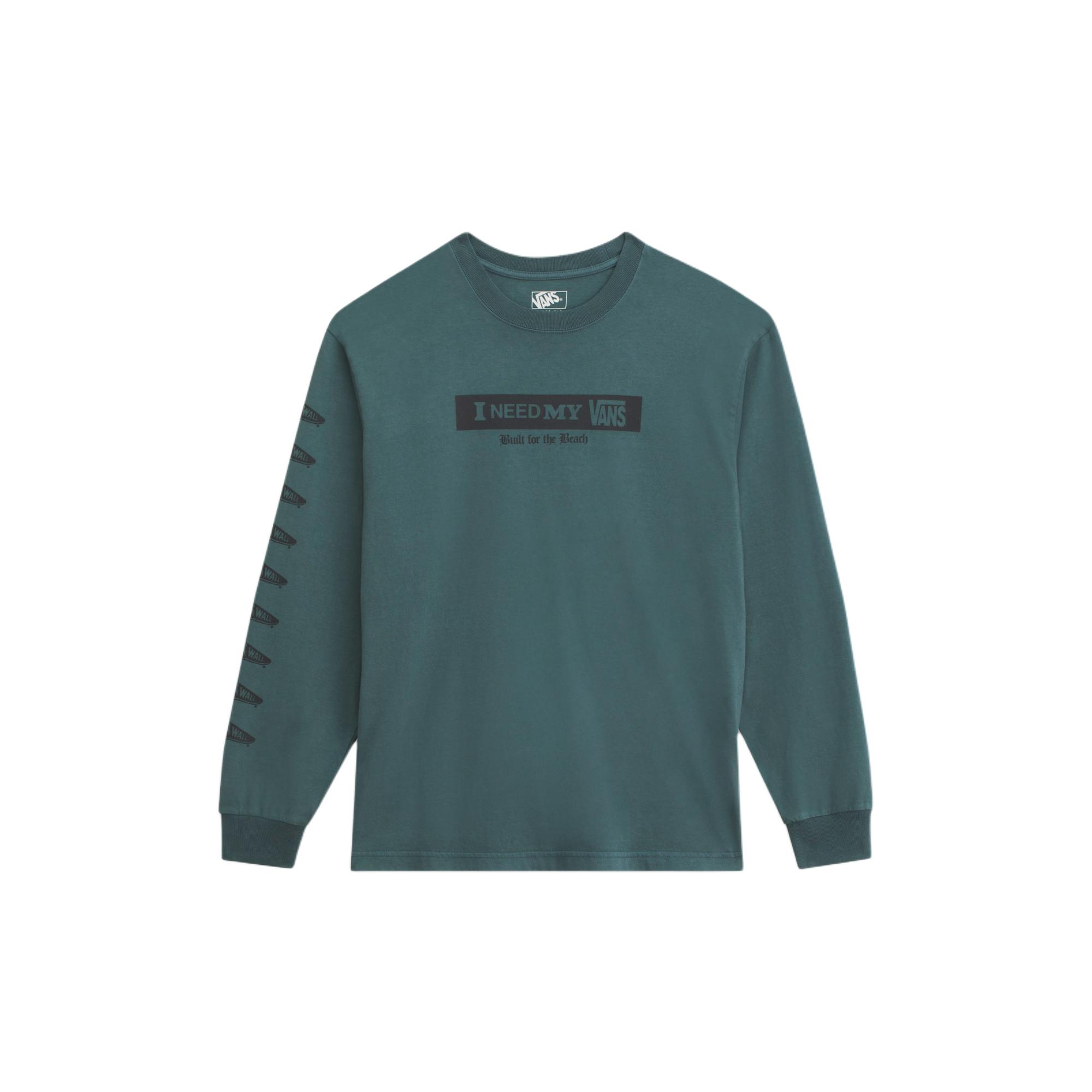 Vans Cotton Long Sleeve Crew Neck Drop Shoulder T-Shirt Men tops VN000SRDFRJ S