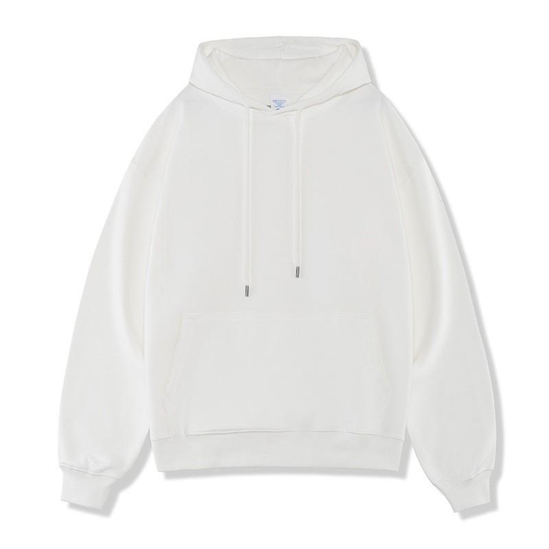 2026 Mens Heavyweight Hoodie Solid Color Loose Fit Vintage Style Sweatshirt