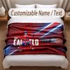 Montreal Canadiens Printed Flannel Blanket Custom Name Text Soft Warm Throw For Bedroom Holiday Gift