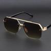New Retro Double Bridges Square Eyewear Metal Men Sunglasses Fashion Gradient Shades UV400 Women Sun Glasses