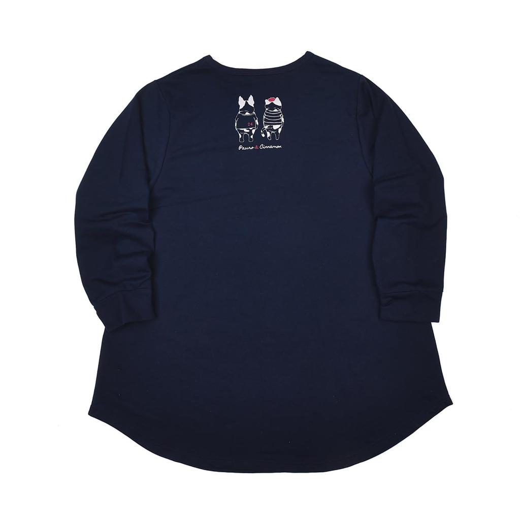 Kusguru Japan Navy Long Sleeve Women's T-Shirt