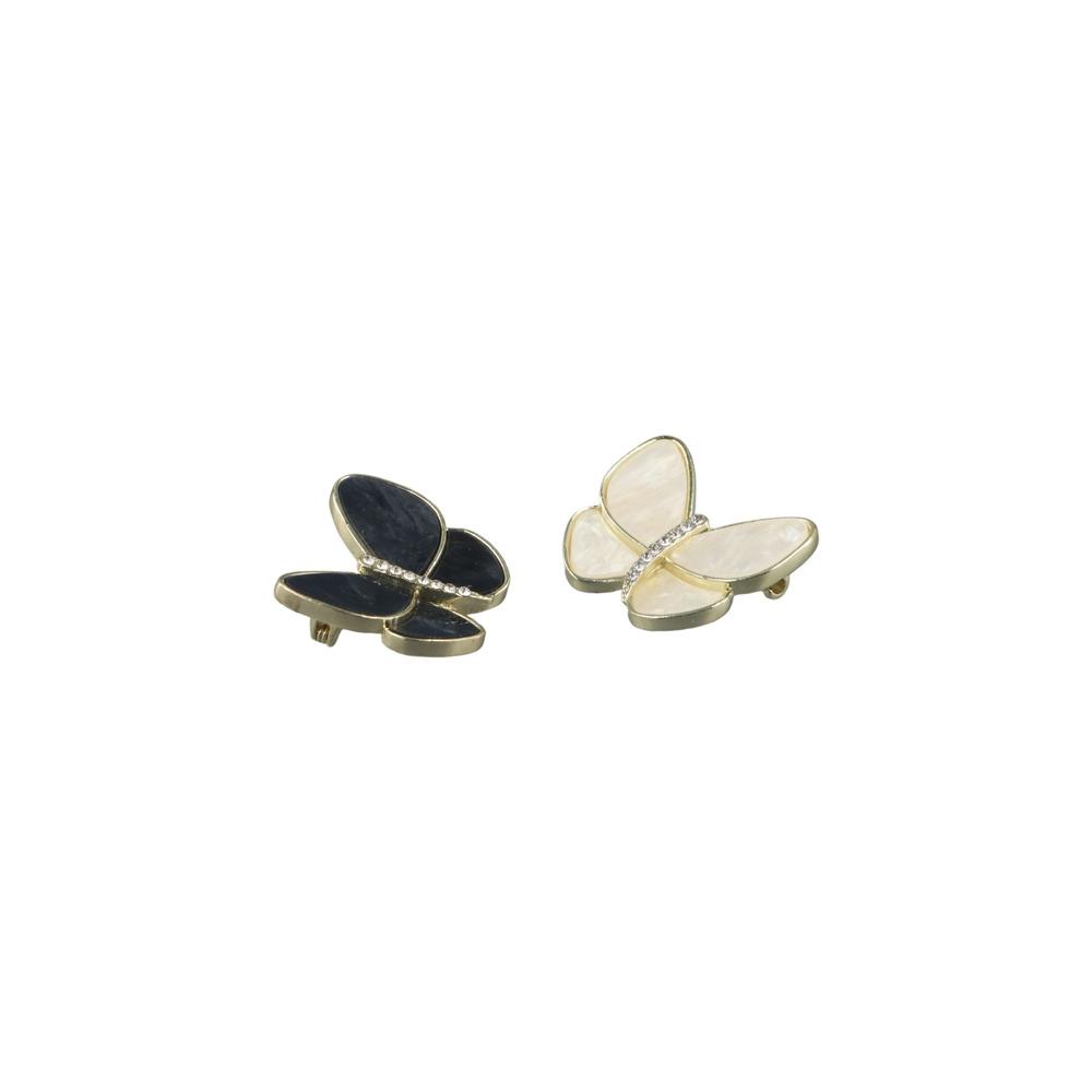 1pcs Charm Butterfly Brooch Butterfly Clothing Accessories Gold Color Brooch Romantic White/black Charm Pearl Brooch Women Gifts