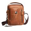 Cowhide men's single shoulder crossbody bag is breathable, wear-resistant, anti-theft, and can be stored with anti-theft brush