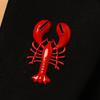 2026 New Summer Beach Red Lobster Brooch for Women Personality Metal Crab Animal Corsage Clothes Pin Party Accessories Gift