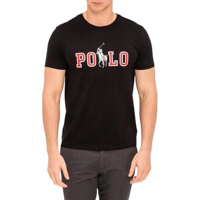 Polo SS25 Crew Neck Logo Graphic Short Sleeve T-Shirt Men T-Shirts Black 710753371-001