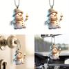 Christmas Cute Handheld Candle Snowman Pattern Acrylic Pendant For Holiday Decor And Gift Idea