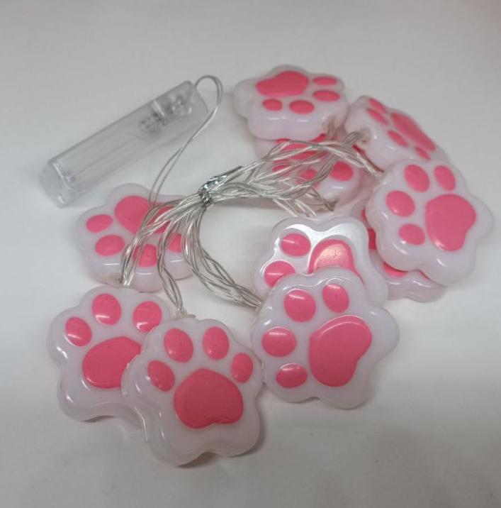 Гирлянда в виде кошачьей лапы 1.5 м 10 ламп