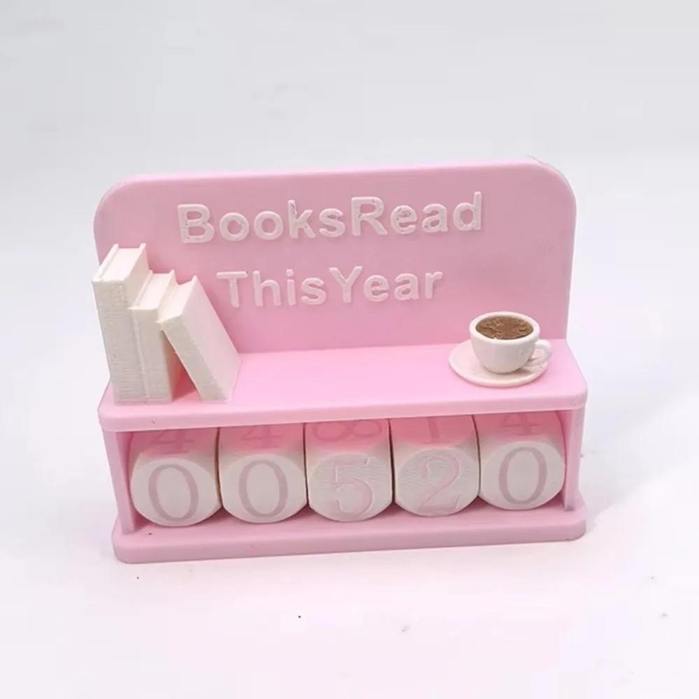 3D Printed 3D Book Read Counter Manual Counter Books Read This Year Sign Book Tracker Book Lover Sign Reading Counter