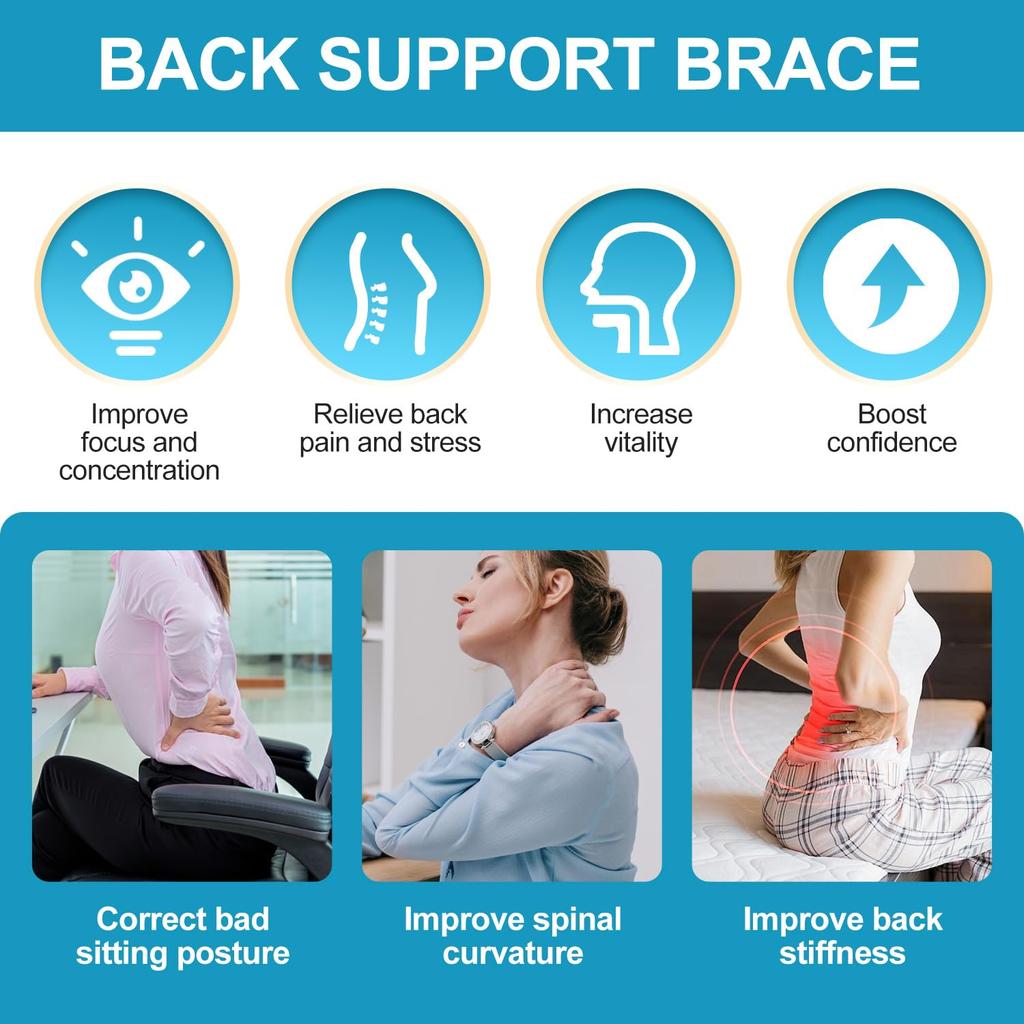 Lumbar Posture Orthopedic Belts Men Women Adjustable Posture Corrector Back Support Strap Brace Shoulder Spine Support
