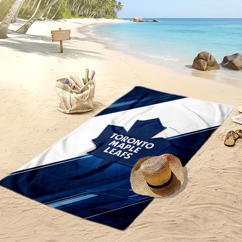 Asciugamano da Spiaggia Stampa Toronto Maple Leafs Morbido Portatile Asciugatura Rapida?Asciugamano Asciutto Per Piscina Vacanza Estiva Sport all'Aperto