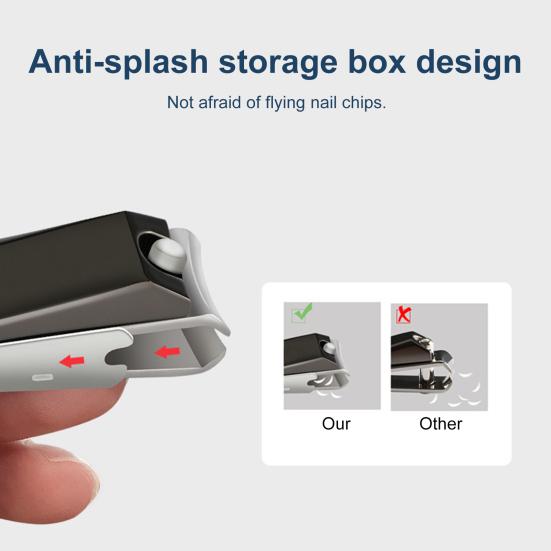 Nagelknipser, scharfe Kante, ergonomischer Griff, Edelstahl, professioneller Spritzschutz für Fingernägel und Zehennägel, Männer, Frauen, Kinder