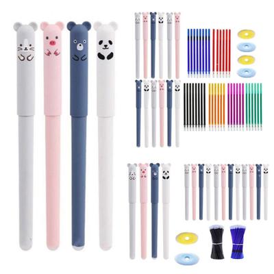 Radierbare Gelstifte Feine Spitze 0,5 mm Cartoon-Design Rollerball Gel-Tintenstifte für Erwachsene Kinder Schreiben Kalligraphie Notizen machen