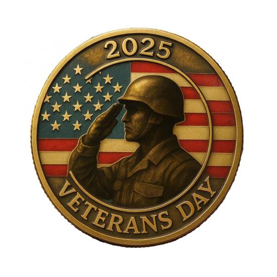 Veterans Tribute Coin Military Challenge Coin Commemorative Appreciation Coin Veterans Day Gift for Men