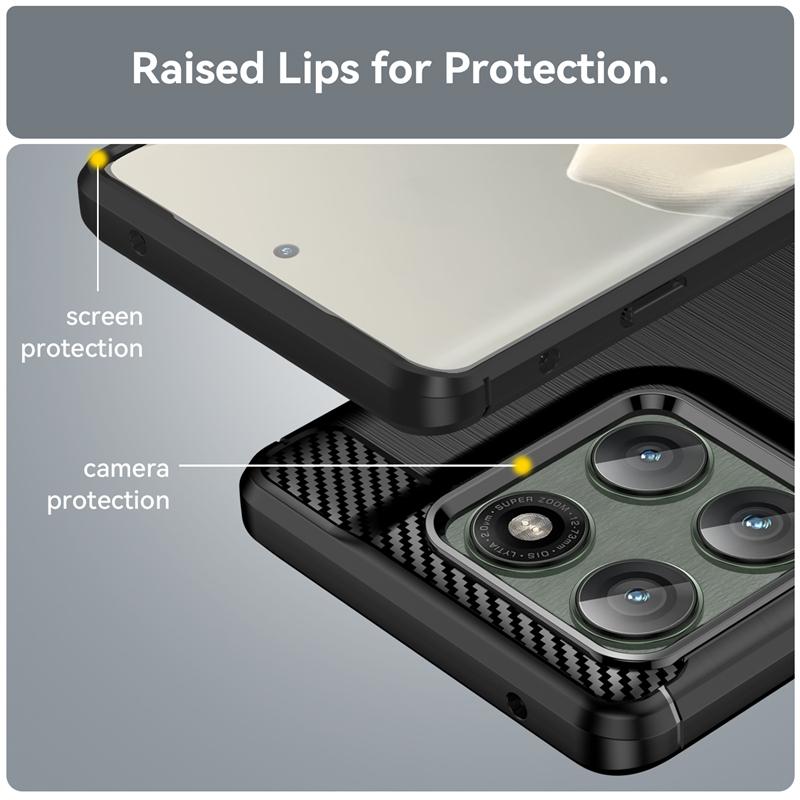 For Motorola Edge 60 Pro Case Shockproof Silicone Carbon Fiber Cover Moto Edge 60 Pro 60 Fusion Case For Moto Edge 60 Pro Case