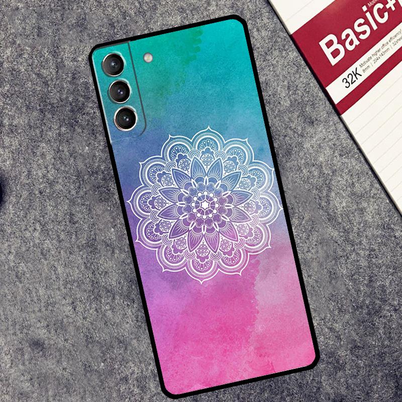 Flowers Mandala Floral Case For Samsung Galaxy S26 S25 S24 Ultra S20 FE S21 S22 S23 Plus S10 S25 FE Cover Couqe