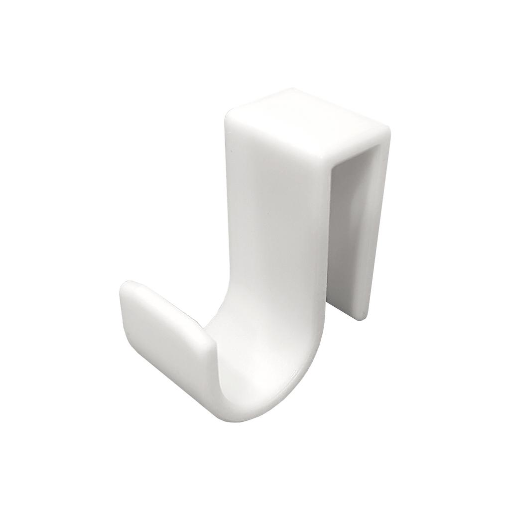 Set of 4 Shower Glass Hangers 6mm White
