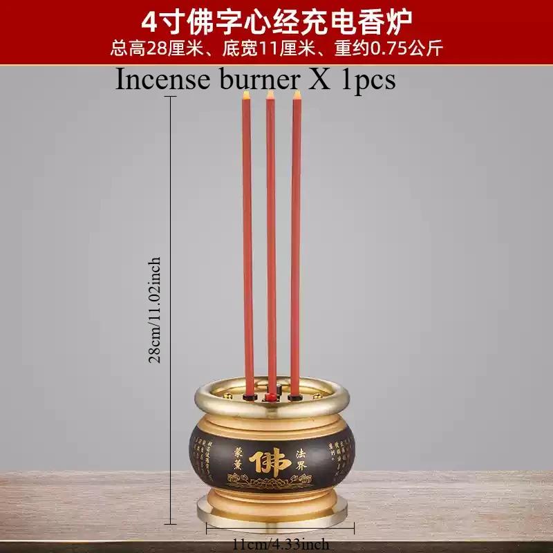 LED Rechargeable/plug-in Offering Buddha Lanterns Changming Lamp High Quality Alloy Material Desktop Decoration Offering Tables