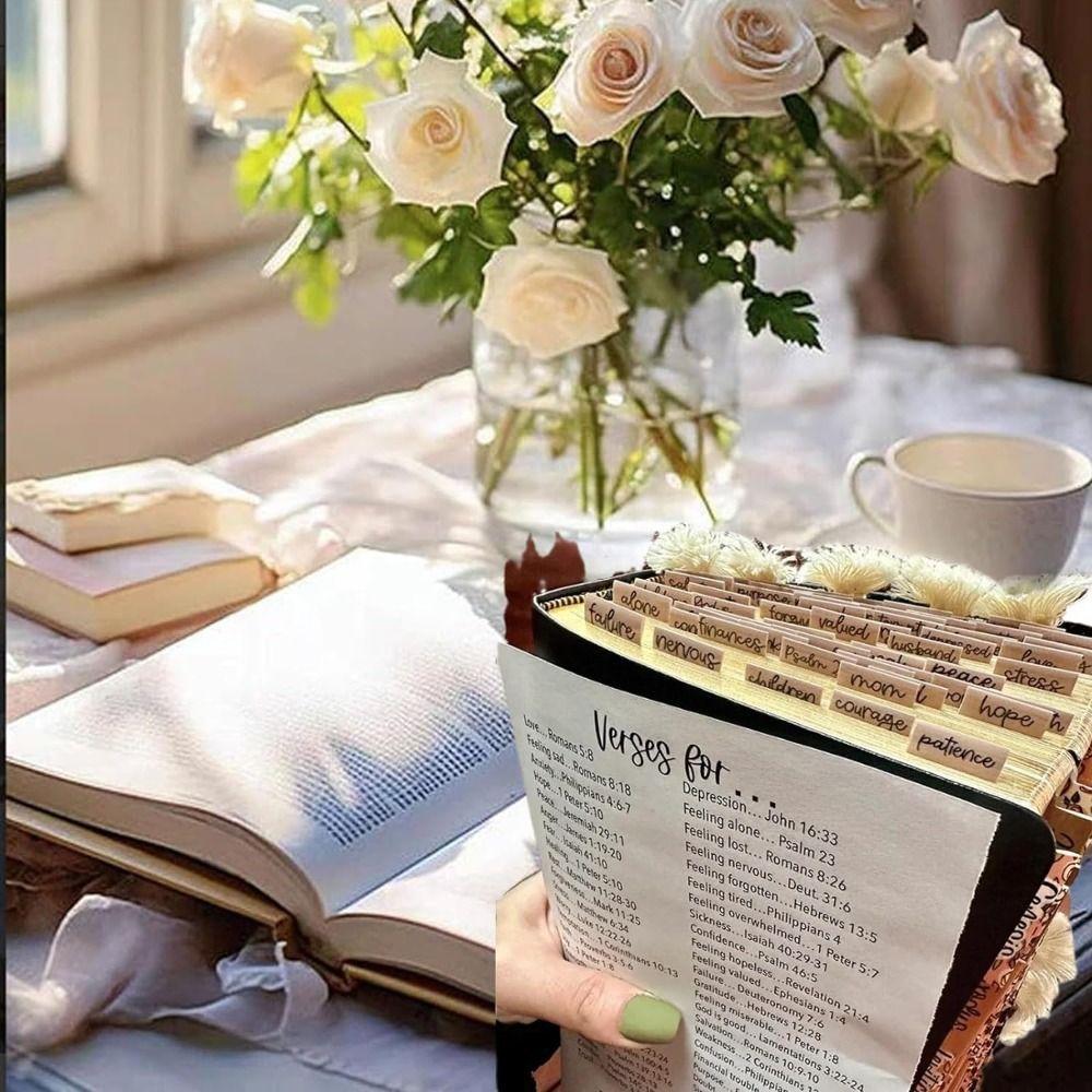Kreatywne Zakładki do Modlitwy Zakładka do Biblii Prezent Duży Druk Zakładki Indeksowe do Biblii dla Kobiet i Mężczyzn