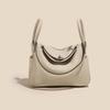 New Mini Lindy Bag 19cm (NO LOGO) Genuine Leather Boston Bag Real Cowhide Fashion Versatile Women Single Shoulder Crossbody Handbag