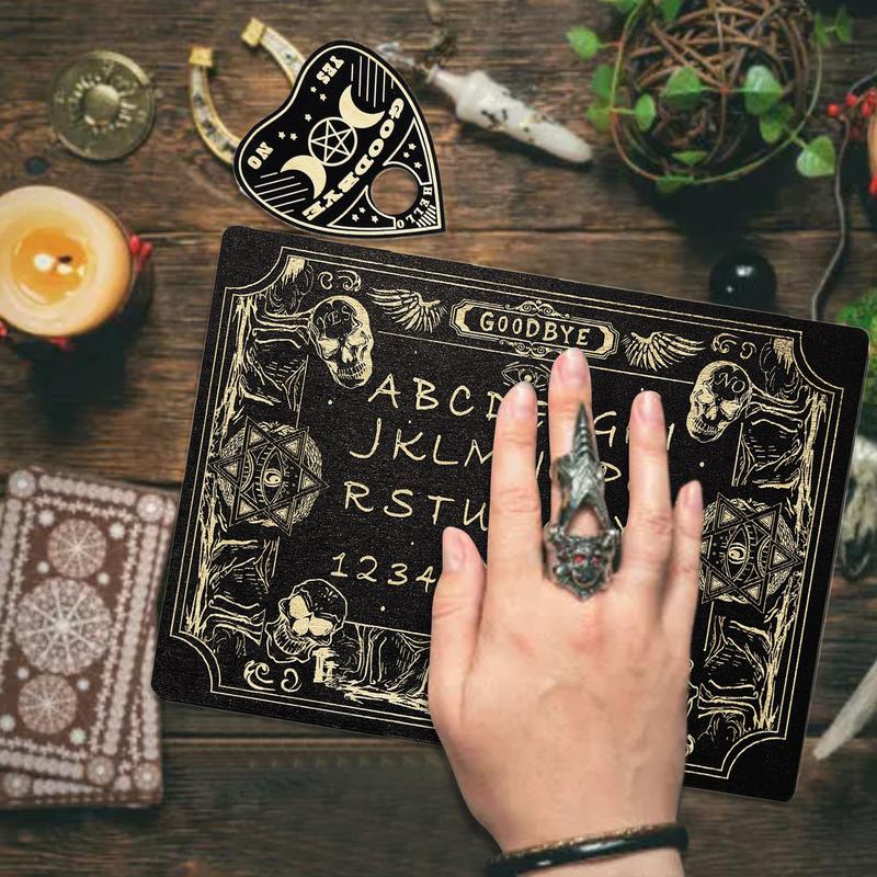 Spirit Board Decor Wooden Home Decorations Divination Board Game For Teens Family Home Bedroom Halloween Holiday Party