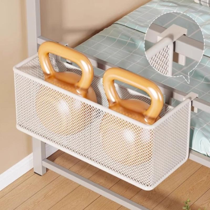 

Підвісна кошик-органайзер на ліжко, Економія місця, Багатофункціональна металева полиця біля ліжка, Для готелю, офісу, гуртожитку, Ліжка та двоярусної ліжка, Спальні білий