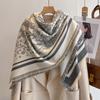  Luxury Brand Women's Winter Cashmere Scarf - Floral Printed Tasseled Pashmina Shawl Wrap, Bandana & Poncho