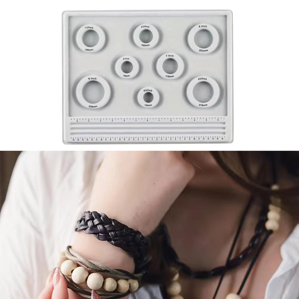Versatile Bead Sizing Board with Clear Scale Marks Fashion Accessory Decoration for Necklace Bracelet Crafting Supplies