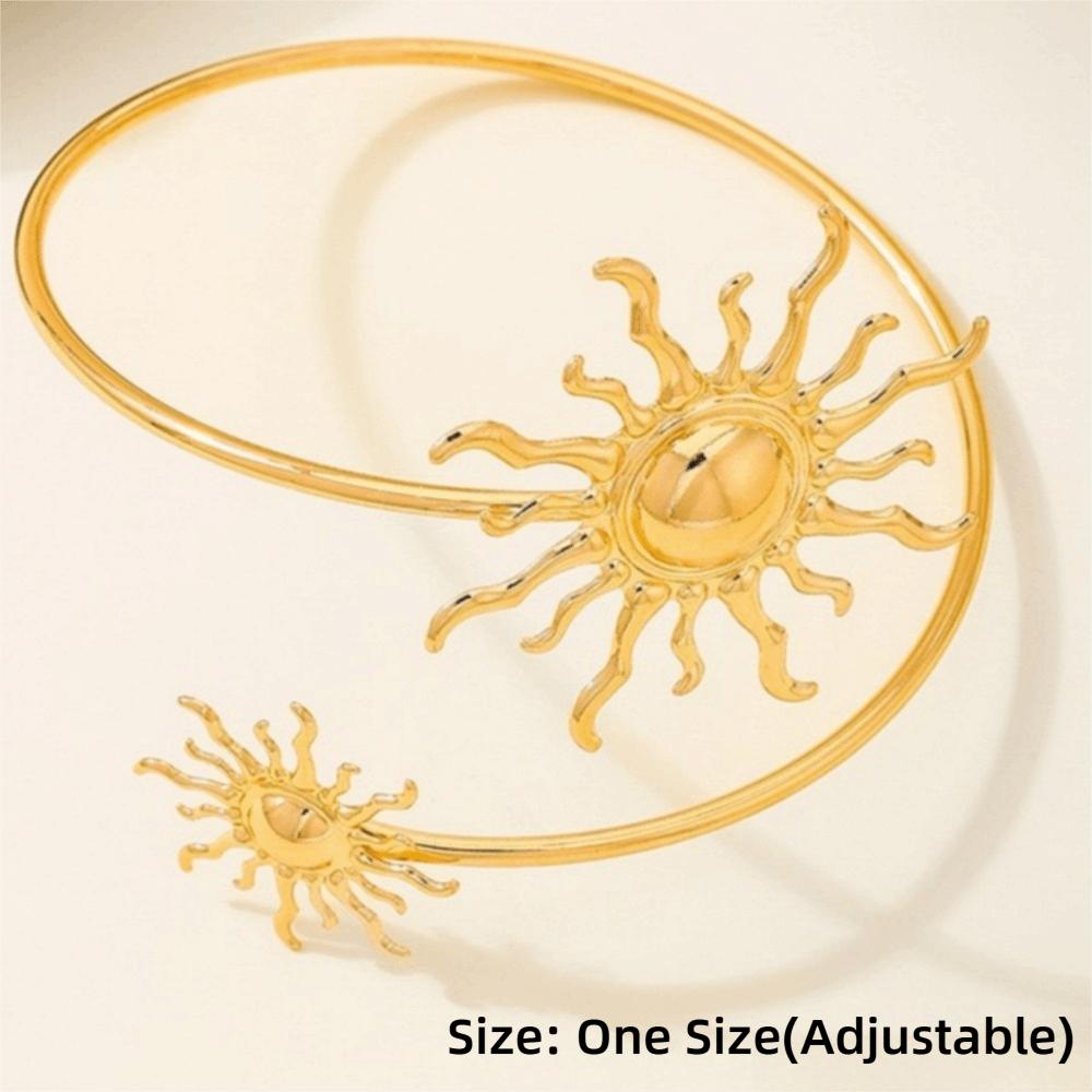 Bohemian Style Open Arm Ring Sunflower Arm Bracelet Fashion Arm Bangle Jewelry Gift