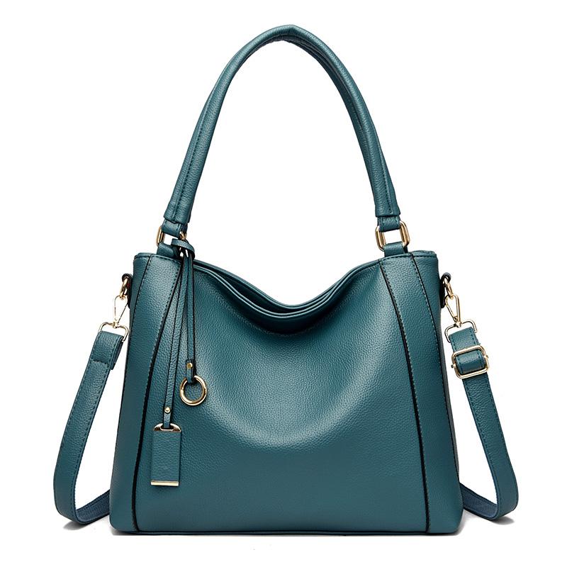 Натуральная брендовая мягкая кожаная сумка, женская сумка высокого качества, 2022, маленькая повседневная женская сумка через плечо, женская сумка через плечо синий