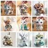 Chinese Style Acrylic Zodiac Pendant Cartoon Hanging Flat Pendant Car Backpack Keychain  New Year