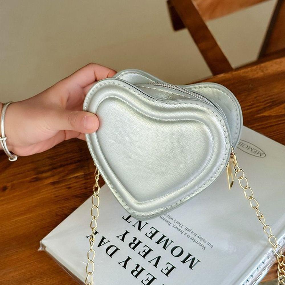 Mini Shoulder Bag Heart-shaped Small Bag Exquisite Handbags  Women Girls