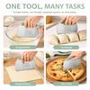 Ergonomic Non-Slip Handle Bench Scraper Scale Marking Pastry Chopper Dough Cutter  Pastry Making