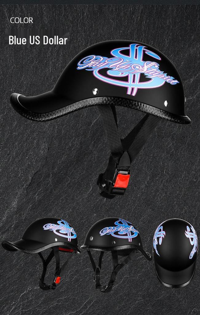 Retro Electric Scooter Flip-up Helmet - Lightweight, Personalized, Universal Fit for Men